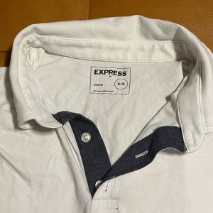 Mens Express polo (white) (Fitted) (XL)